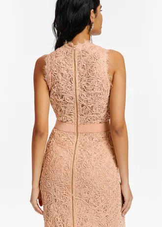 Essential Antwrep pink lace midi dress