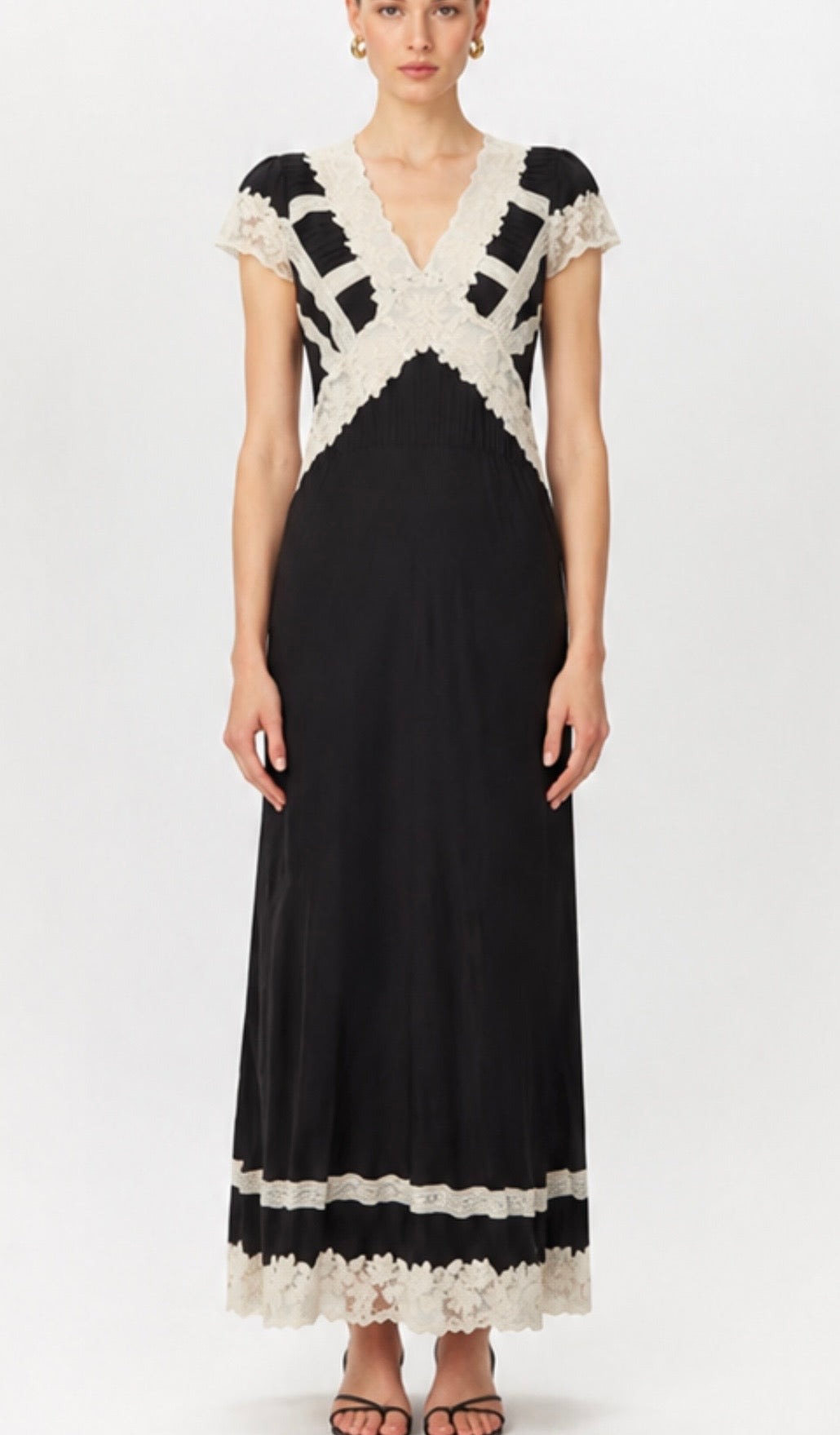 Rixo Lace trim dress