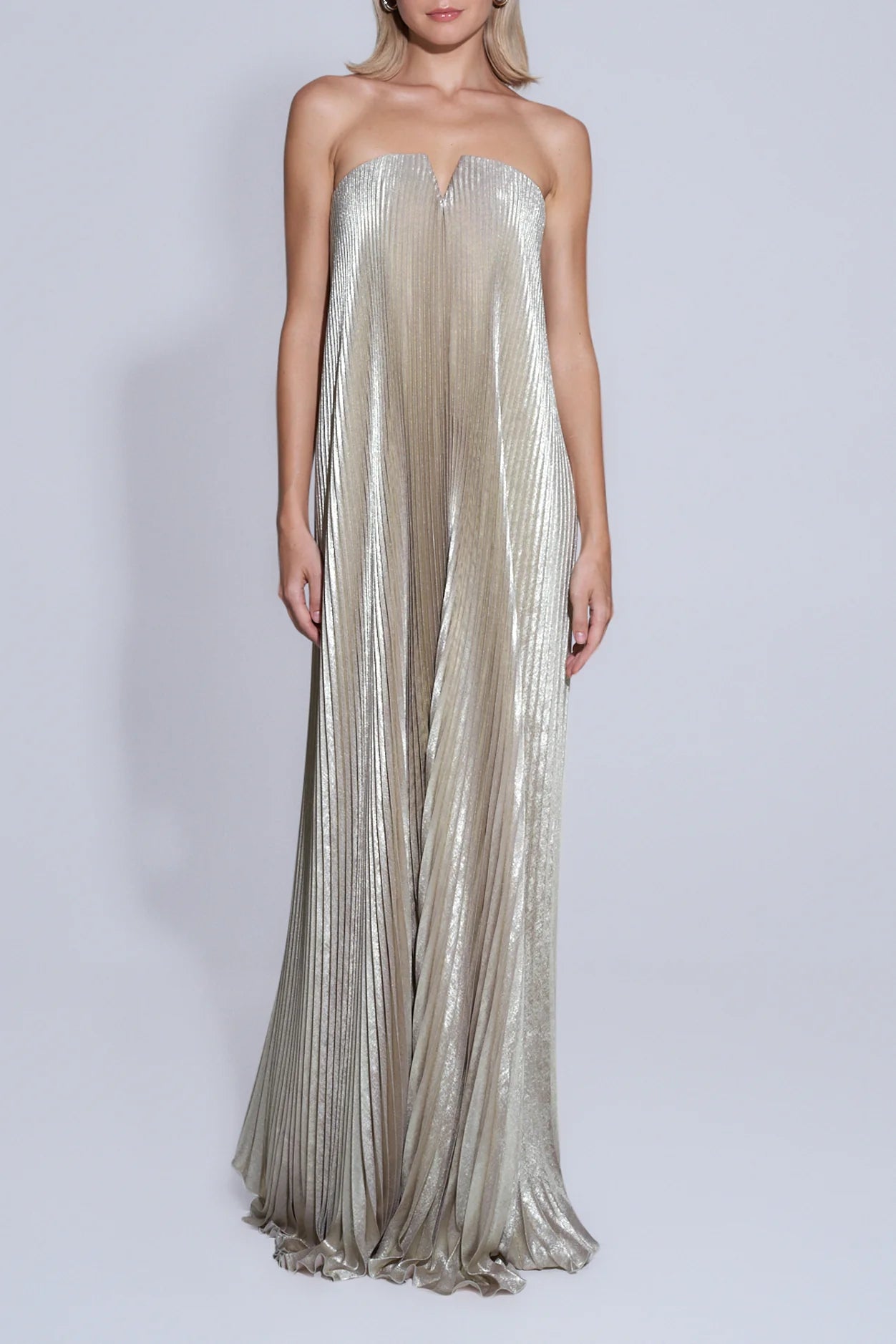 L'idee Strapless Gold Dress