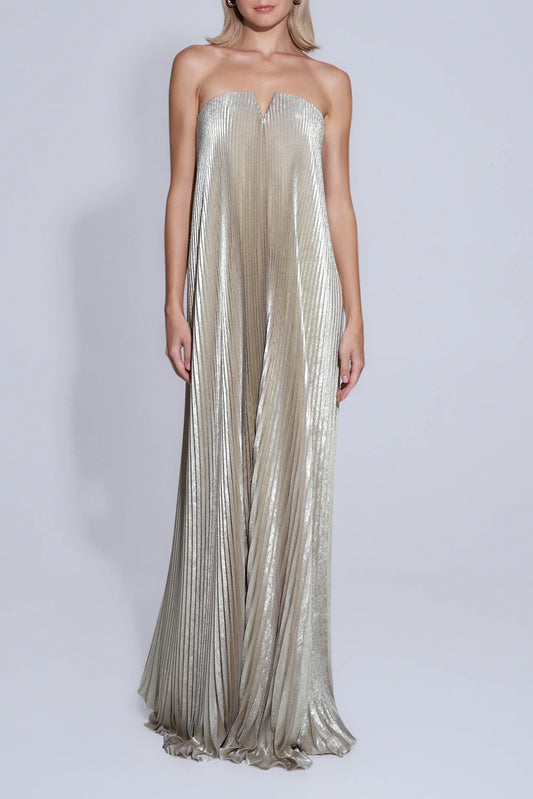 L'idee Strapless Gold Dress