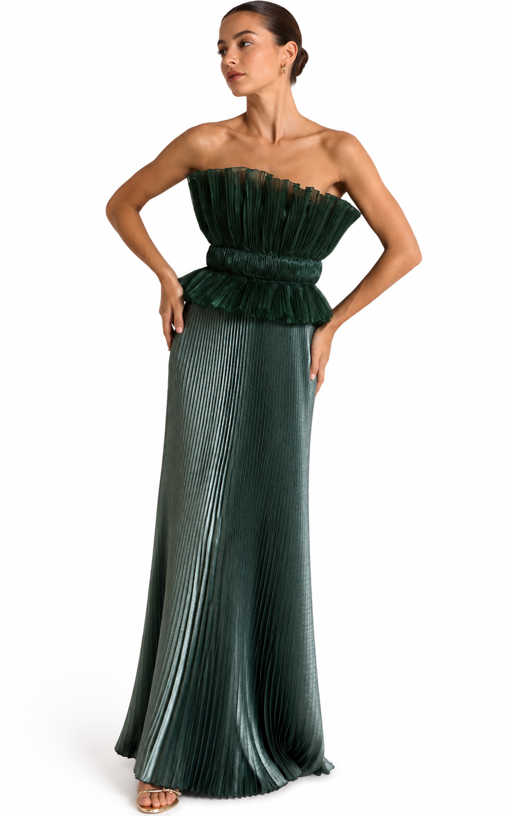 Lidee Masquerade maxi dress- Green