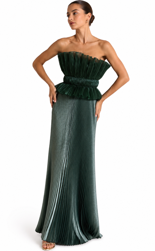 Lidee Masquerade maxi dress- Green