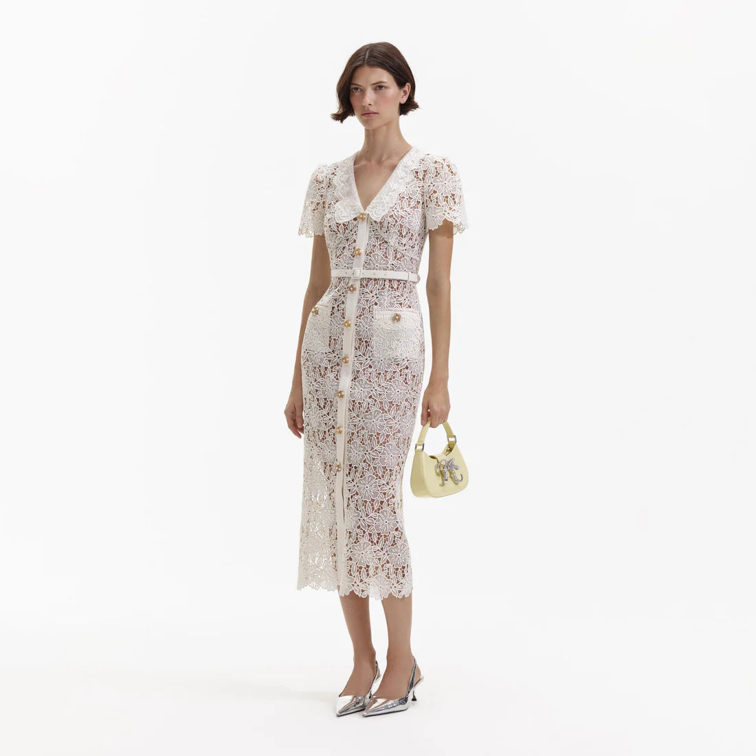 Self Portrait Lace Cream Dress