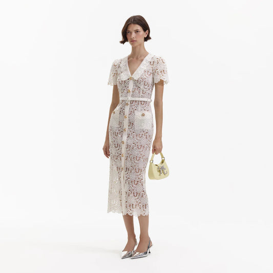 Self Portrait Lace Cream Dress