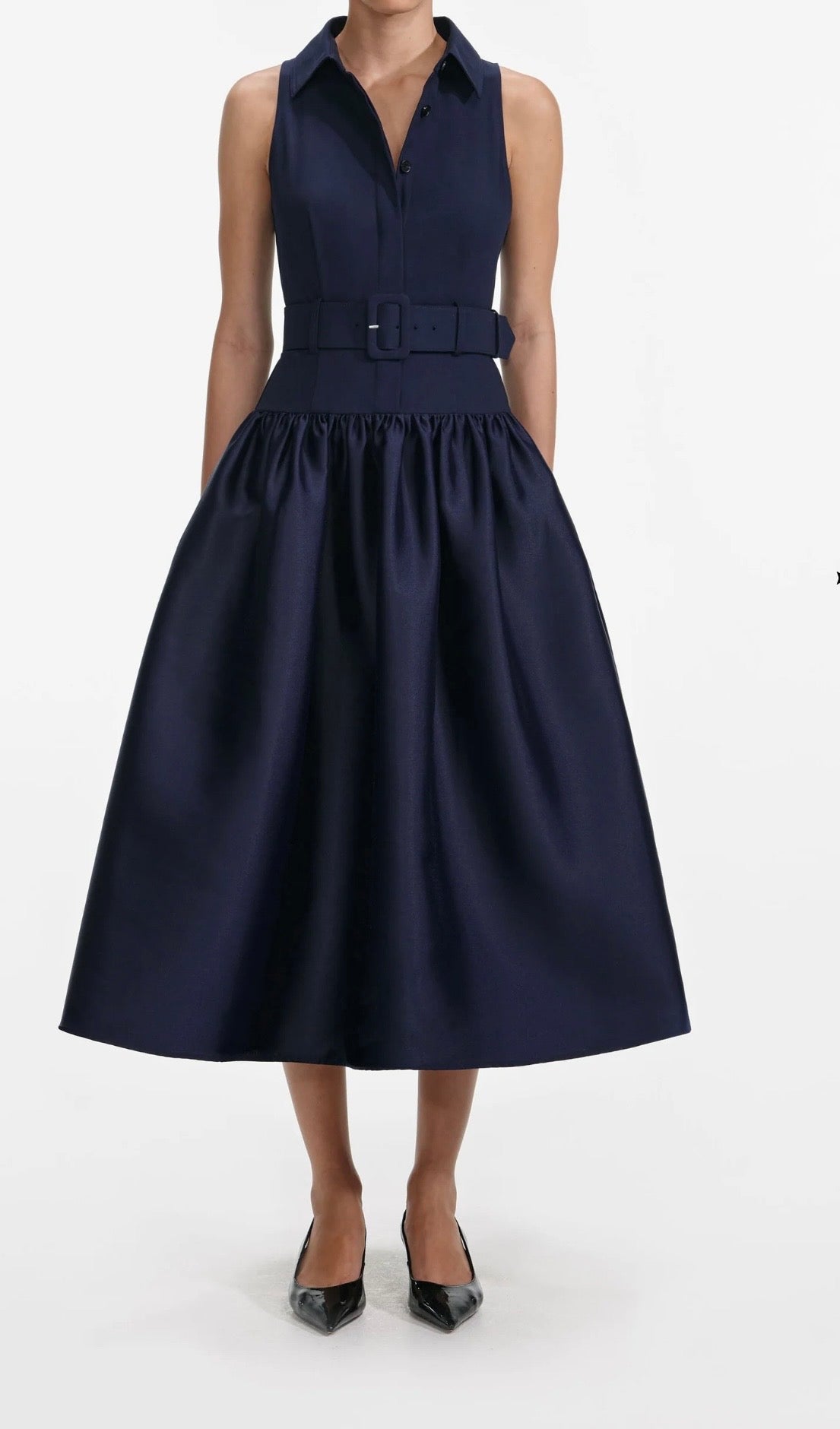 self portrait navy dress