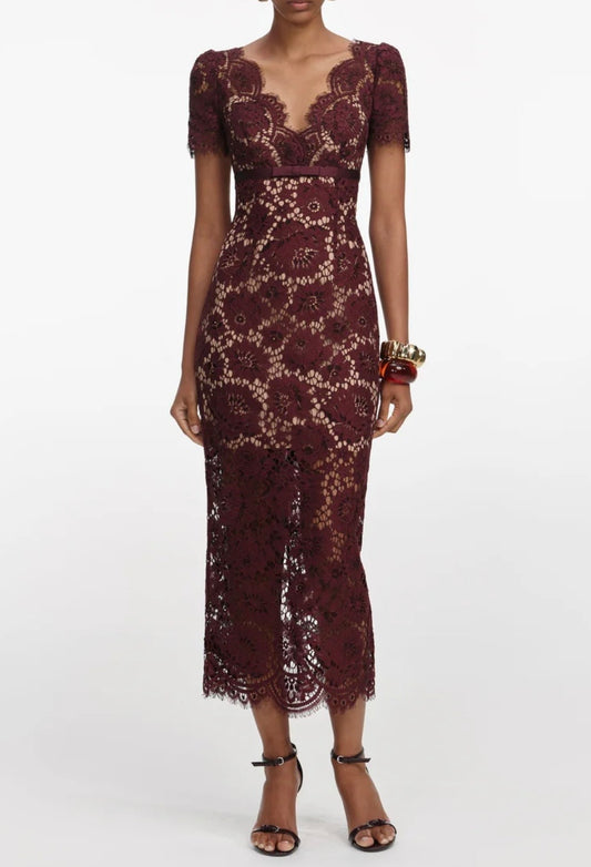 Self Portrait lace midi dress