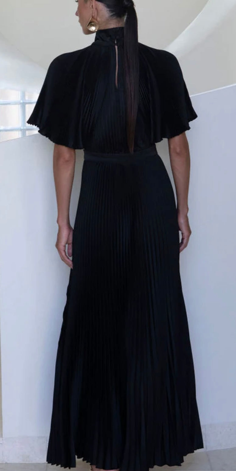 Anais Black Split Gown