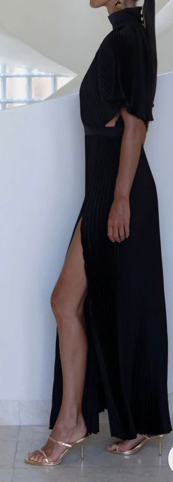 Anais Black Split Gown