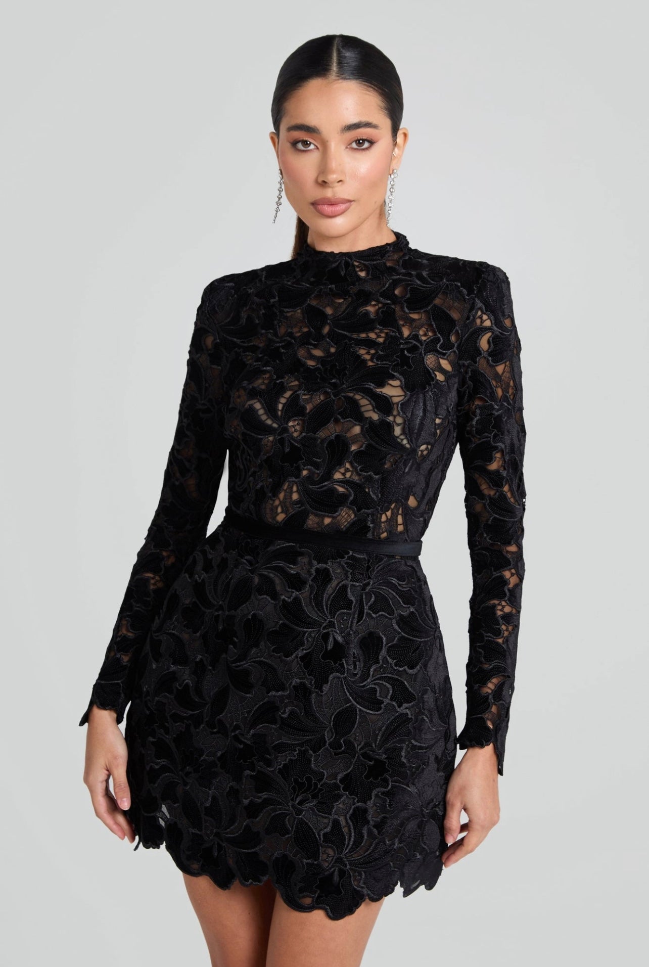 Nadine Merabi Mini Dress- Black – S T Y L E L I B R A R Y