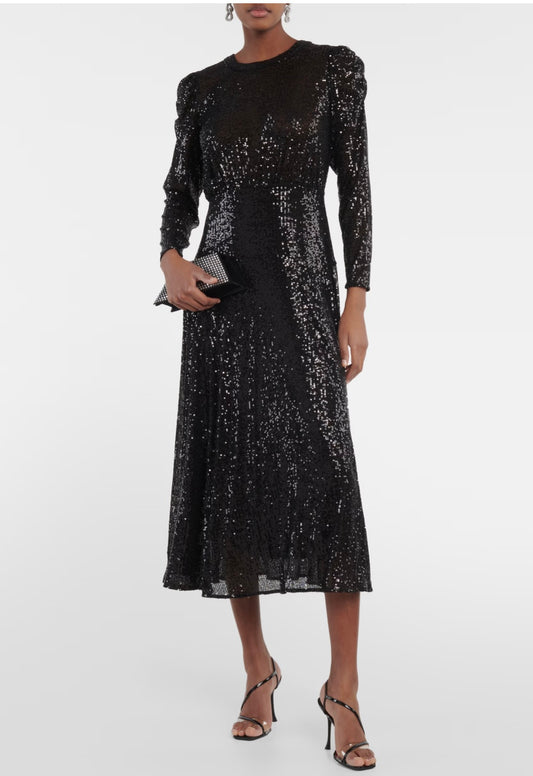 Black sequin Rixo dress